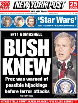 New York Post and Daily News covers, May 2002