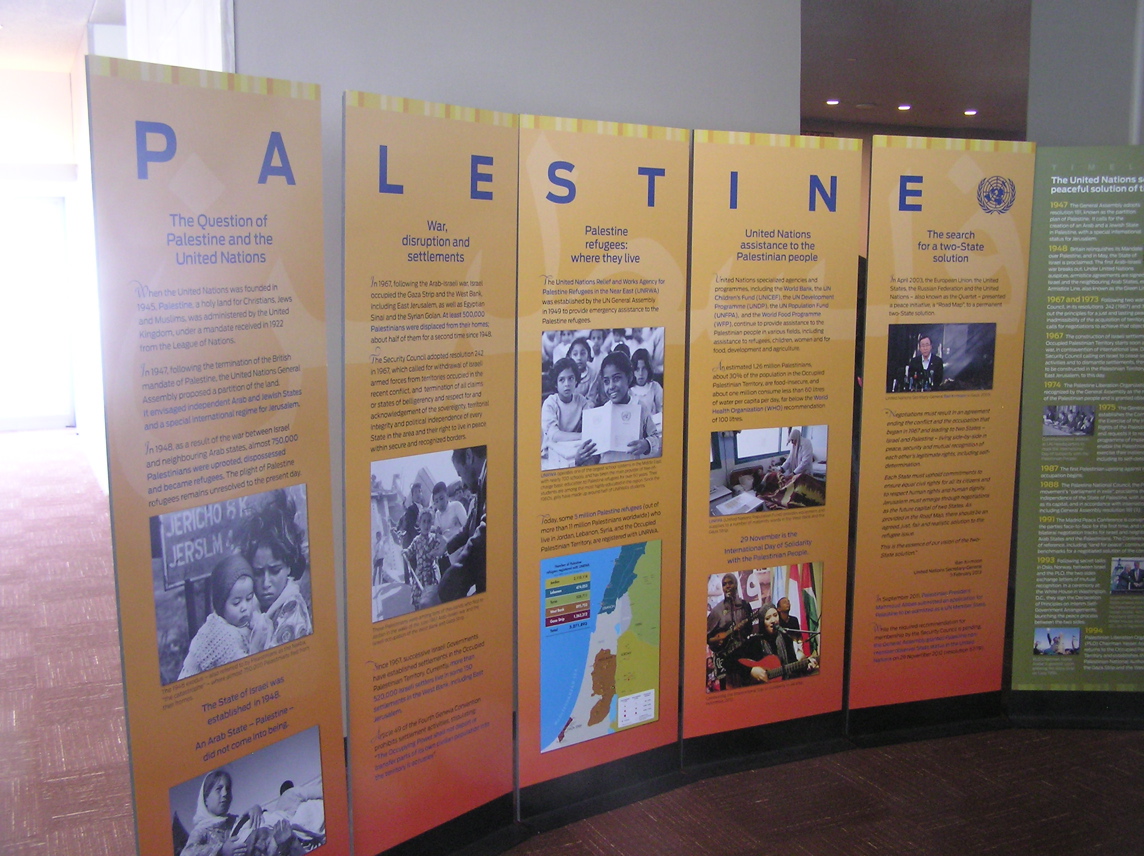UN display about Palestine