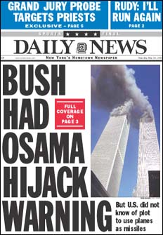 New York Post and Daily News covers, May 2002